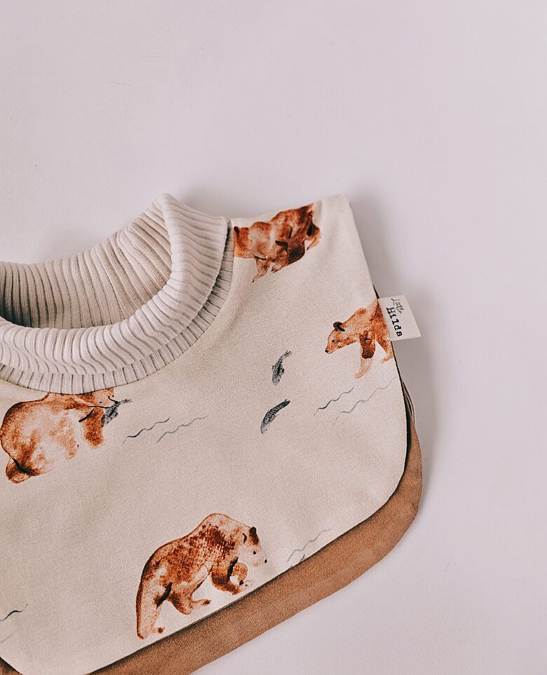 Double cotton jersey neck warmer - bears