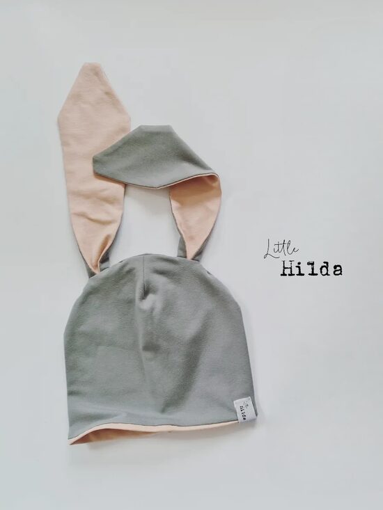Beanie cepure ar oderi, vienkrāsas - zaķis